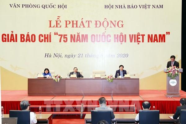 Phát động Giải báo chí “75 năm Quốc hội Việt Nam”