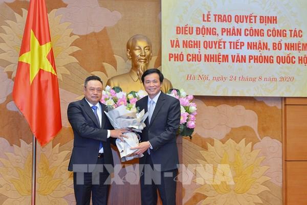 Công bố quyết định bổ nhiệm ông Trần Sỹ Thanh giữ chức Phó Chủ nhiệm Văn phòng Quốc hội