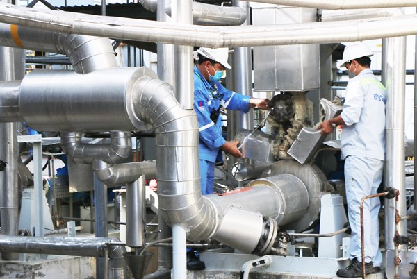 Nhà máy Đạm Cà Mau đã sản xuất phân bón trở lại sau bảo dưỡng