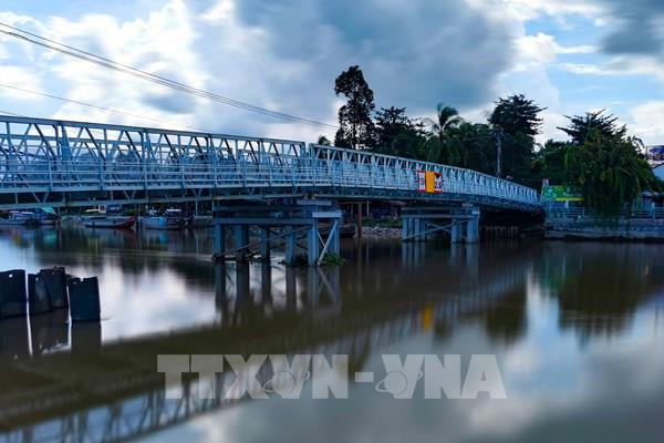 Khôi phục lại cầu Rạch Cam sau gần 3 tháng bị sạt lở