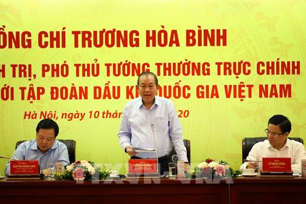 Phó Thủ tướng: Duy trì ổn định các hoạt động sản xuất, thăm dò, khai thác dầu khí
