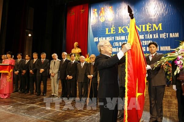 Tổng Bí thư, Chủ tịch nước Nguyễn Phú Trọng gửi thư chúc mừng TTXVN