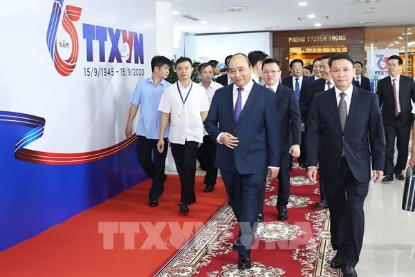 Thủ tướng Nguyễn Xuân Phúc dự Lễ kỷ niệm 75 năm Ngày thành lập Thông tấn xã Việt Nam