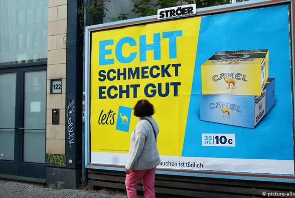  Đức cấm quảng cáo thuốc lá trên đường phố từ năm 2022