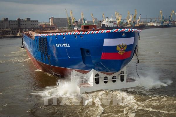 Tàu phá băng chạy bằng năng lượng hạt nhân lớn nhất thế giới khởi hành tới Bắc Cực