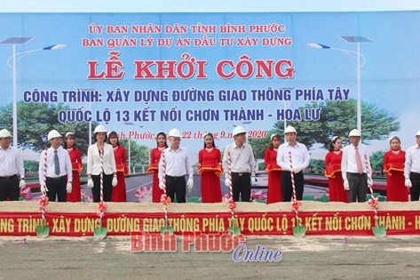 Khởi công tuyến đường kết nối Bình Dương, Bình Phước với cửa khẩu quốc tế Hoa Lư