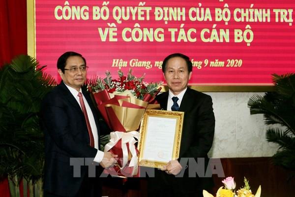 Chủ tịch UBND tỉnh Hậu Giang Lê Tiến Châu giữ chức Bí thư Tỉnh ủy
