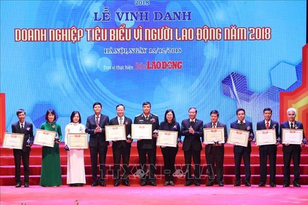 Giải thưởng “Doanh nghiệp tiêu biểu vì Người lao động” năm 2019 - 2020 ​