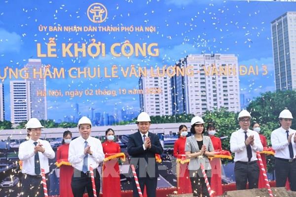 Khởi công xây dựng hầm chui Lê Văn Lương - Vành đai 3