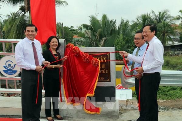 Tiền Giang khánh thành cầu nối liền đường tỉnh 873 với Quốc lộ 50