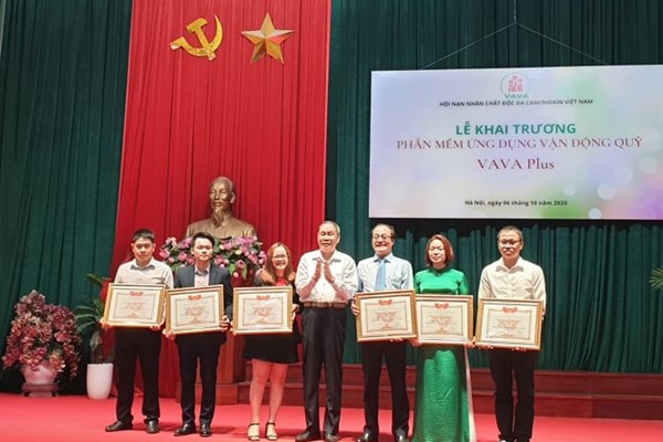 Ra mắt phần mềm ứng dụng VAVA Plus ủng hộ nạn nhân chất độc da cam