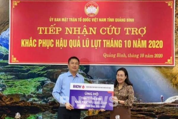 BIDV dành 1 tỷ đồng hỗ trợ đồng bào bị ảnh hưởng lũ lụt tại Quảng Bình, Quảng Trị