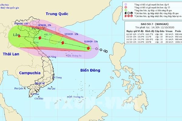 Bão số 7 gây gió giật cấp 11 tại vùng biển các tỉnh Đồng bằng Bắc Bộ, Bắc Trung Bộ