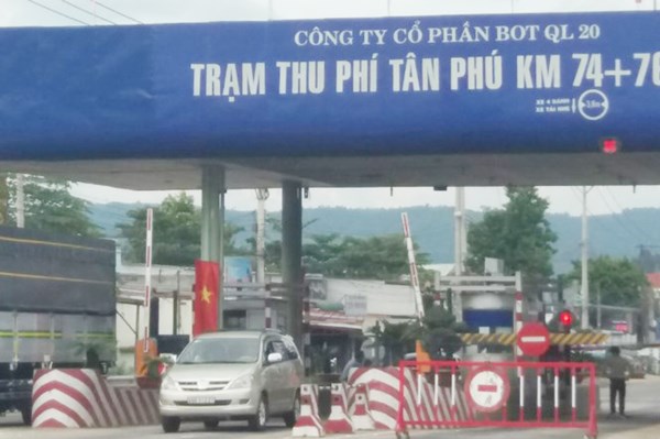 Tạm dừng thu phí trạm Tân Phú (Đồng Nai) từ ngày 20/10