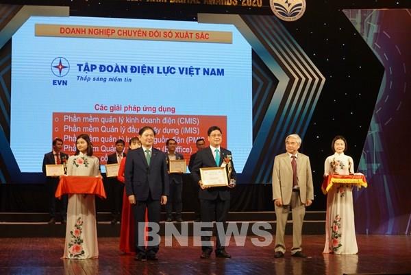 EVN nhận giải thưởng Doanh nghiệp chuyển đổi số xuất sắc 2020