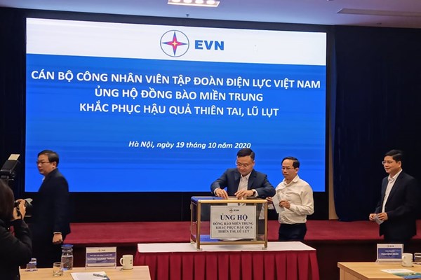 EVN phát động ủng hộ miền Trung khắc phục hậu quả thiên tai, lũ lụt