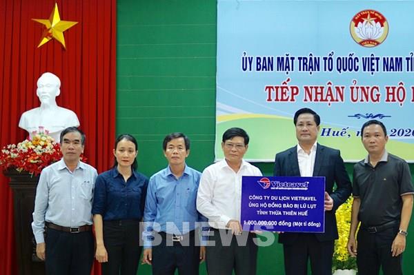 Vietravel ủng hộ 1 tỷ đồng cho tỉnh Thừa Thiên Huế khắc phục hậu quả lũ lụt