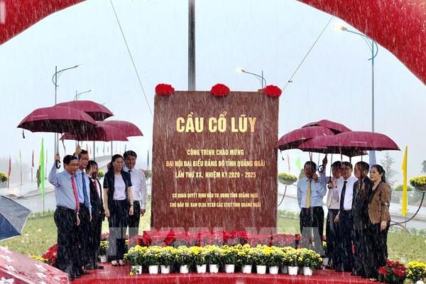 Quảng Ngãi thông xe kỹ thuật cầu Cổ Lũy