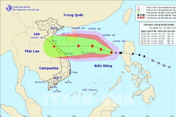 Dự báo thời tiết ngày 22/10, bão số 8 tăng cấp và hướng đi khó lường