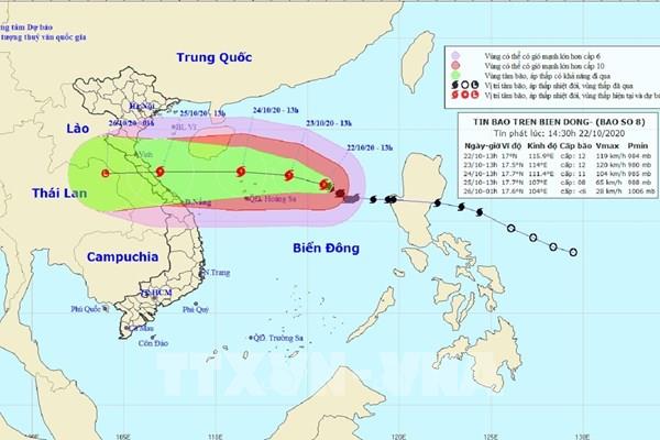 Bão số 8 khả năng suy yếu khi vào đất liền