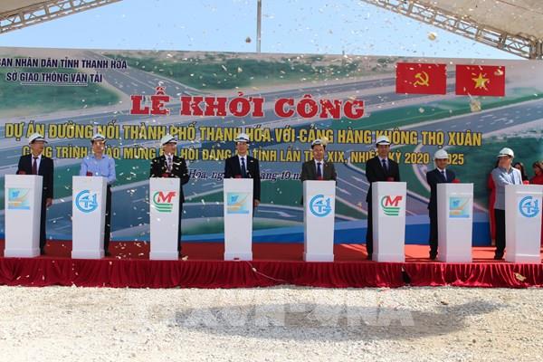 Khởi công đường nối từ thành phố Thanh Hoá đến Cảng hàng không quốc tế Thọ Xuân