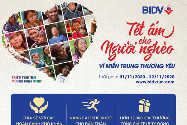 BIDV tổ chức giải chạy “Tết ấm cho người nghèo – Vì miền Trung thương yêu”