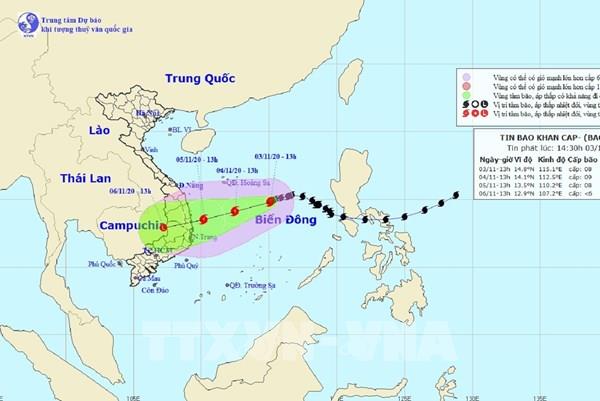 Dự báo thời tiết ngày 4/11: Bão số 10 nguy hiểm cả ở trên biển và đất liền