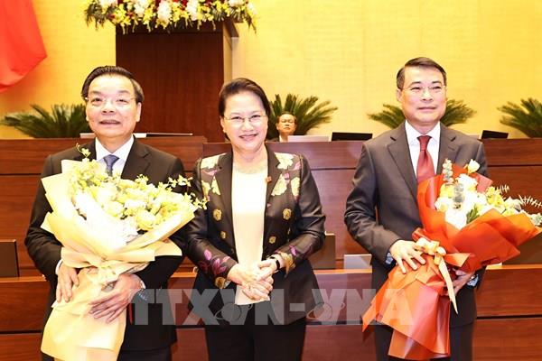 Quốc hội phê chuẩn miễn nhiệm ông Chu Ngọc Anh và ông Lê Minh Hưng