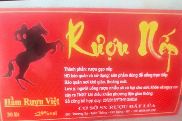 Bộ Công Thương yêu cầu thu hồi ngay sản phẩm rượu nếp - hầm rượu Việt
