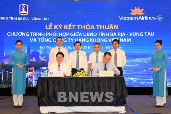 Vietnam Airlines ký hợp tác với tỉnh Bà Rịa - Vũng Tàu và Saigontourist Group