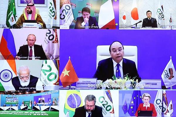 Thủ tướng Nguyễn Xuân Phúc dự Hội nghị thượng đỉnh G20 trực tuyến
