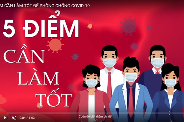 Video phòng chống COVID-19 của Bộ Y Tế lọt Top 10 nổi bật nhất YouTube 2020
