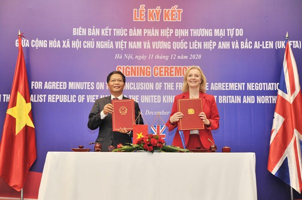 Việt Nam - Vương quốc Anh ra tuyên bố chung kết thúc đàm phán Hiệp định UKVFTA