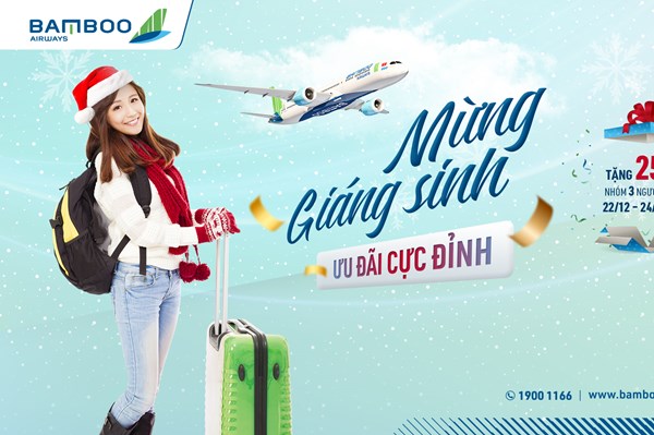 Bamboo Airways  giảm 25% giá vé cho nhóm khách nhân dịp Giáng Sinh 2020