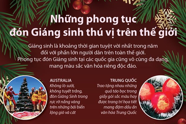 Những phong tục đón Giáng sinh thú vị trên thế giới