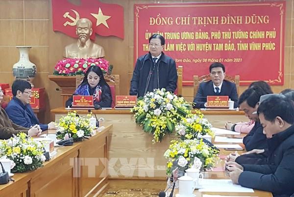 Phó Thủ tướng Trịnh Đình Dũng: Phấn đấu đưa Tam Đảo trở thành thị xã vào năm 2025