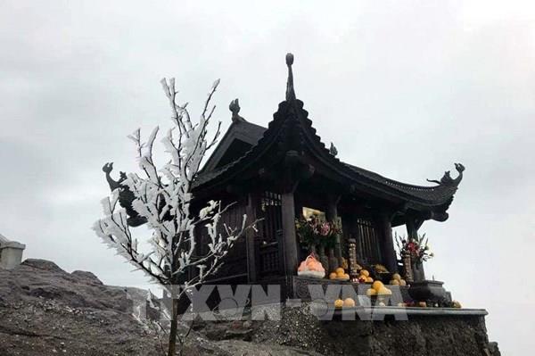 Một số nơi ở Quảng Ninh xuất hiện băng giá