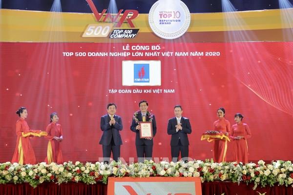 PVN năm thứ 10 liên tiếp nằm trong Top 3 doanh nghiệp lớn nhất Việt Nam