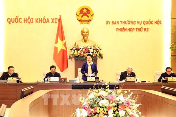 Khai mạc Phiên họp thứ 52 của Ủy ban Thường vụ Quốc hội