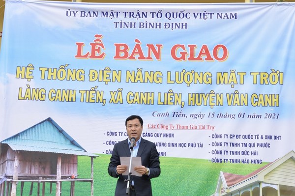 Cảng Quy Nhơn tài trợ chính công trình điện năng lượng mặt trời tại Bình Định