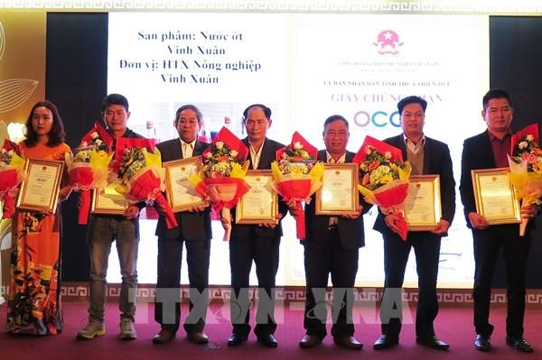 Thừa Thiên - Huế trao chứng nhận cho 25 sản phẩm OCOP