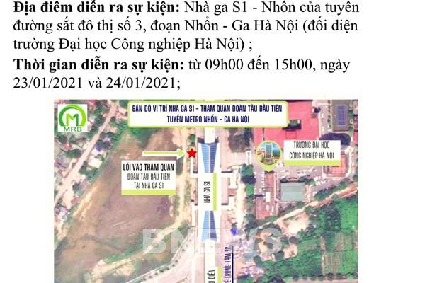 Mở cửa cho người dân tham quan đoàn tàu đường sắt đô thị Nhổn - ga Hà Nội