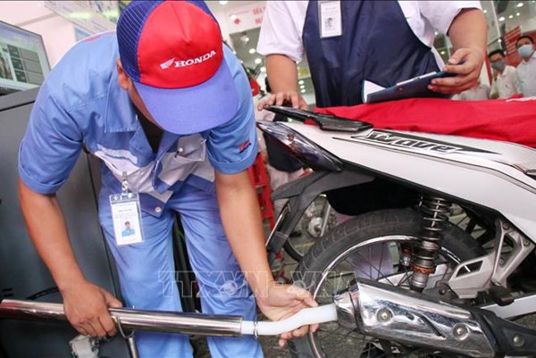 Hà Nội thực hiện đo kiểm khí thải xe máy cũ