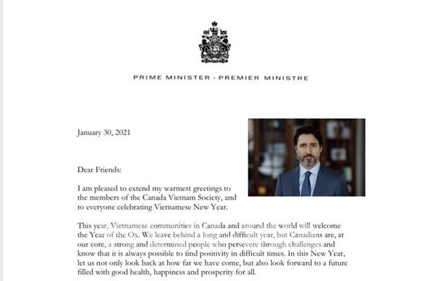 Thủ tướng Canada ghi nhận những đóng góp to lớn của người Canada gốc Việt