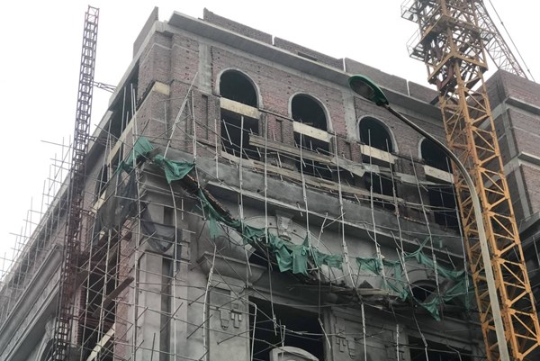 Phú Thọ: Sập giàn giáo công trình trung tâm thương mại