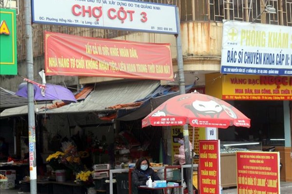Quảng Ninh tạm đóng cửa 1 chợ do vi phạm quy định phòng chống dịch