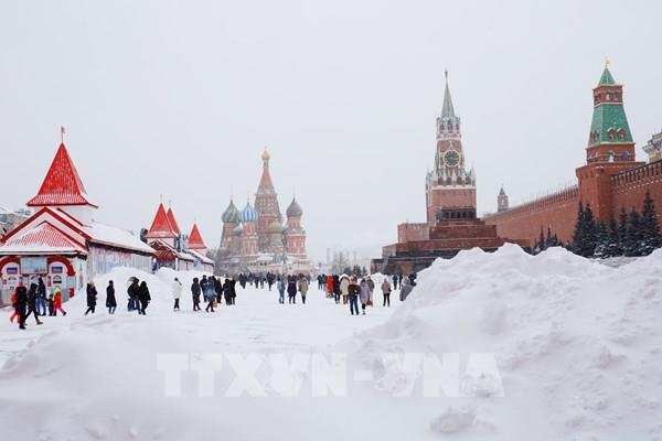 Bão tuyết chưa từng có ở thủ đô Moskva (Nga)