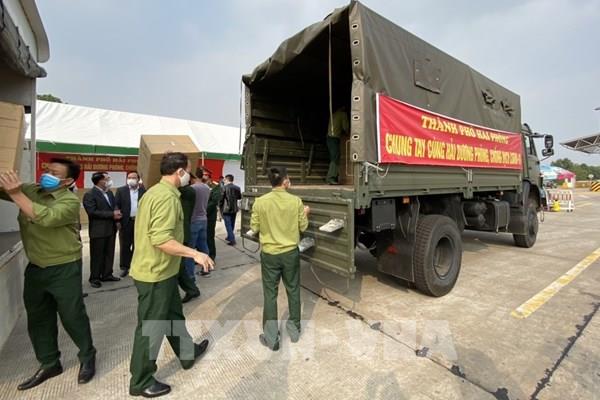 Hải Phòng hỗ trợ Hải Dương 5 tỷ đồng và 500.000 khẩu trang