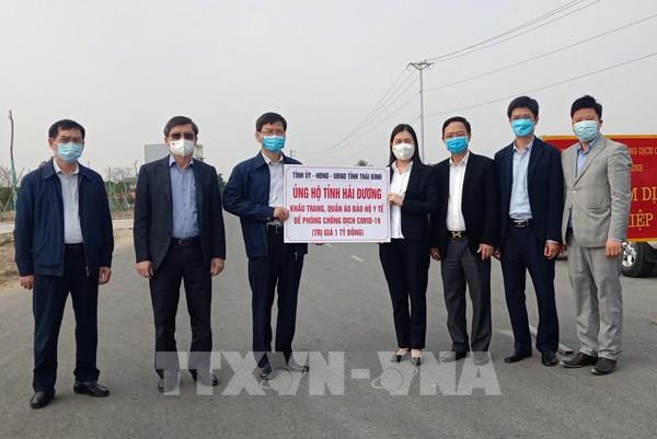 Dịch COVID-19: Thái Bình hỗ trợ Hải Dương 1 tỷ đồng vật tư y tế chuyên dụng