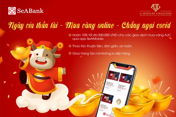 Ngân hàng đẩy mạnh kênh bán vàng online cho ngày Thần tài